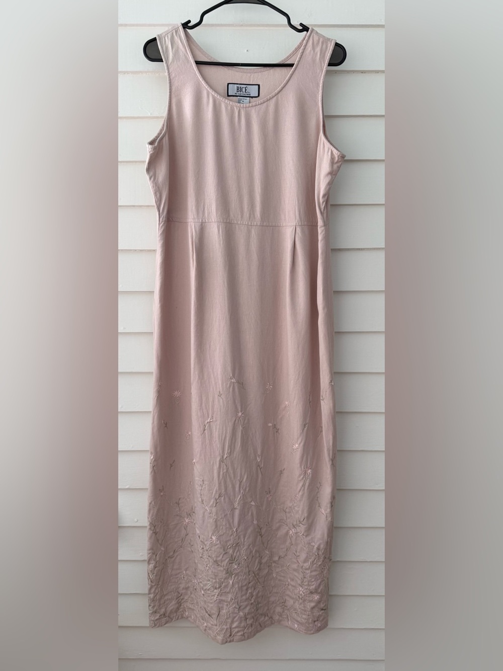 BICÉ by Sag Harbor | Vintage Embroidered Linen Blend Maxi Dress Size M